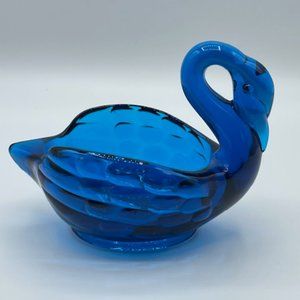 Viking Glass #6946 Bluenique Epic Swan Bowl